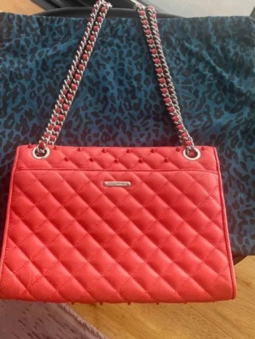 Rebecca Minkoff Coral Quilted Leather Shoulder Bag with Chain Strap